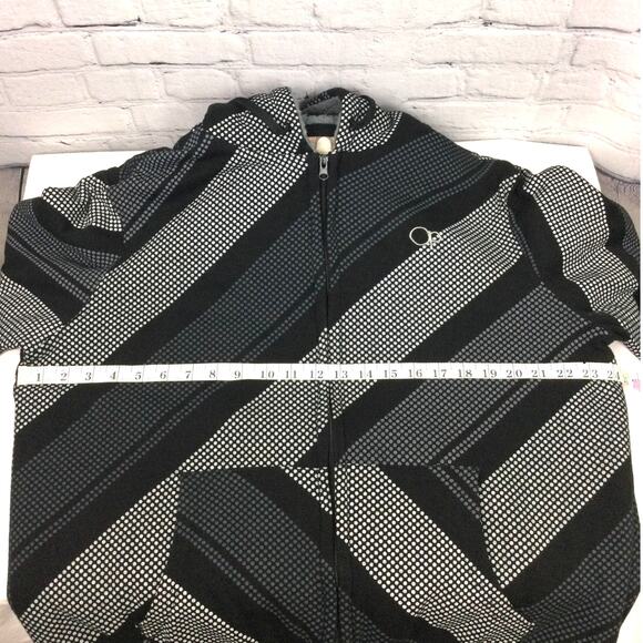 Ocean Pacific OP Y2K Cyber Faux Sherpa Lined VTG Retro Hooded Skater Jacket L - Picture 11 of 13